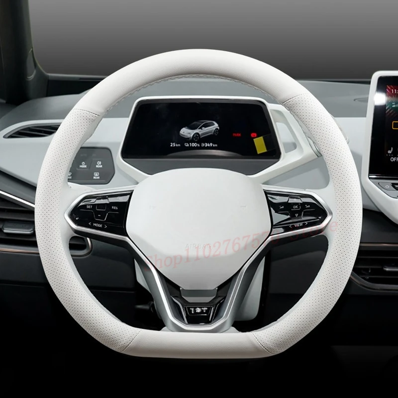 

Для Volkswagen ID.3 ID.6X Golf 8 PRO ID.4 CROZZ Tiguan L CC Nappa кожаный чехол на руль нескользящие аксессуары для салона автомобиля