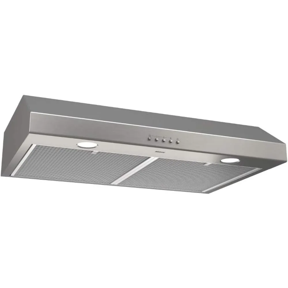 BCSQ130SS Three-Speed Glacier Under-Cabinet Range Hood with LED Lights ADA Capable, 1.5 Sones, 375 Max Blowe