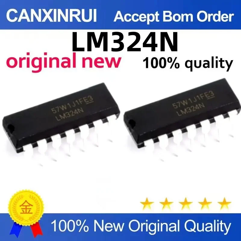 

（100 pieces）In-Line LM324 LM324N LM324P DIP-14 Quad Op Amp