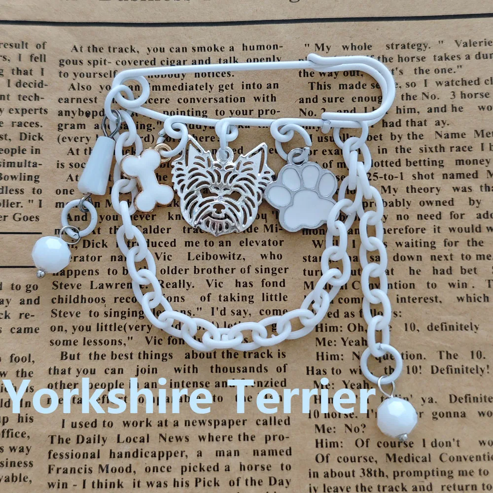 Yorkshire Terrier Dog Breastpin Husky Poodle Animal Brooch Pins Light Luxury Gift