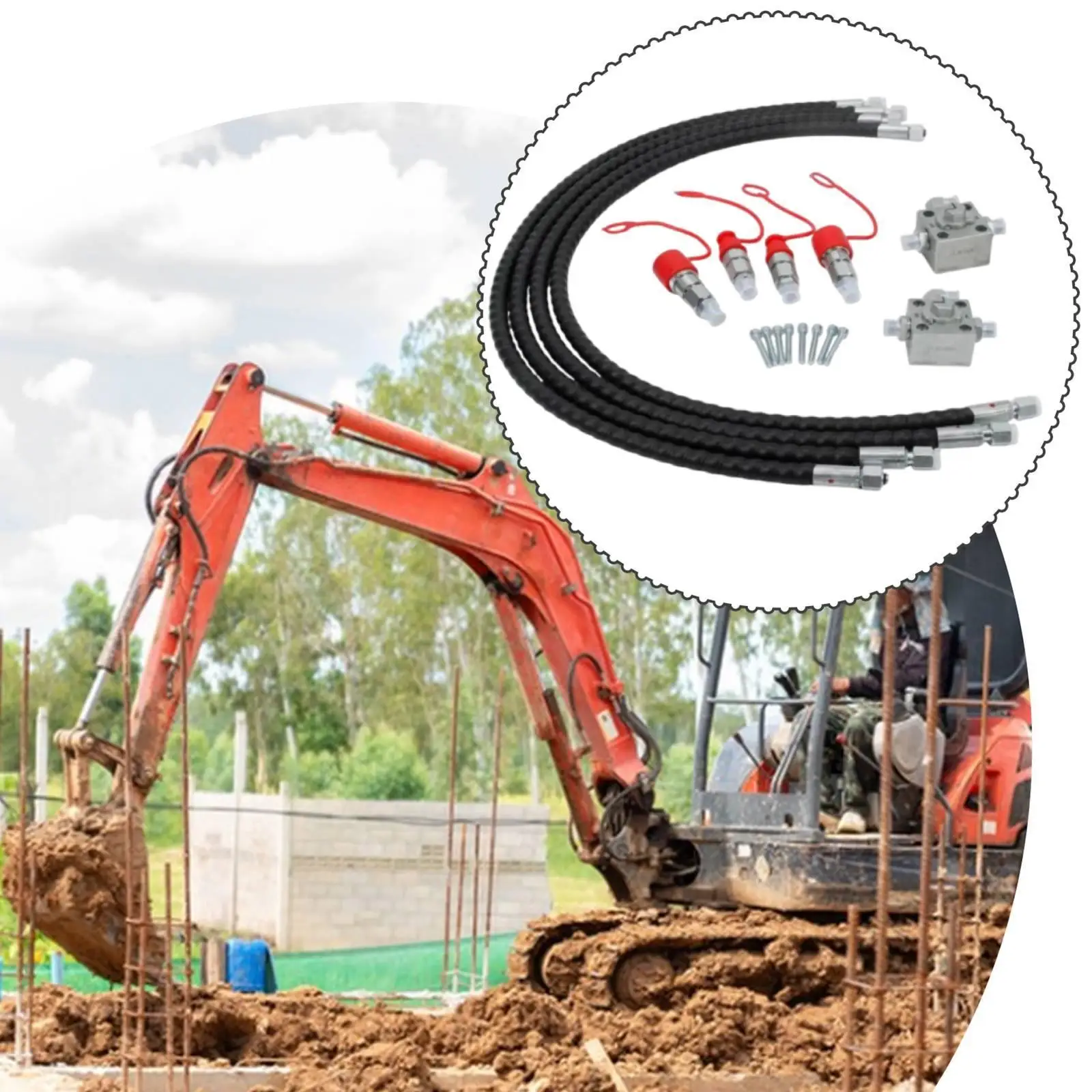 Mini Excavator Cushion Valve High Performance Pump and Valve System Steel Kit for Hydraulic Hose Vehicle Machine Use
