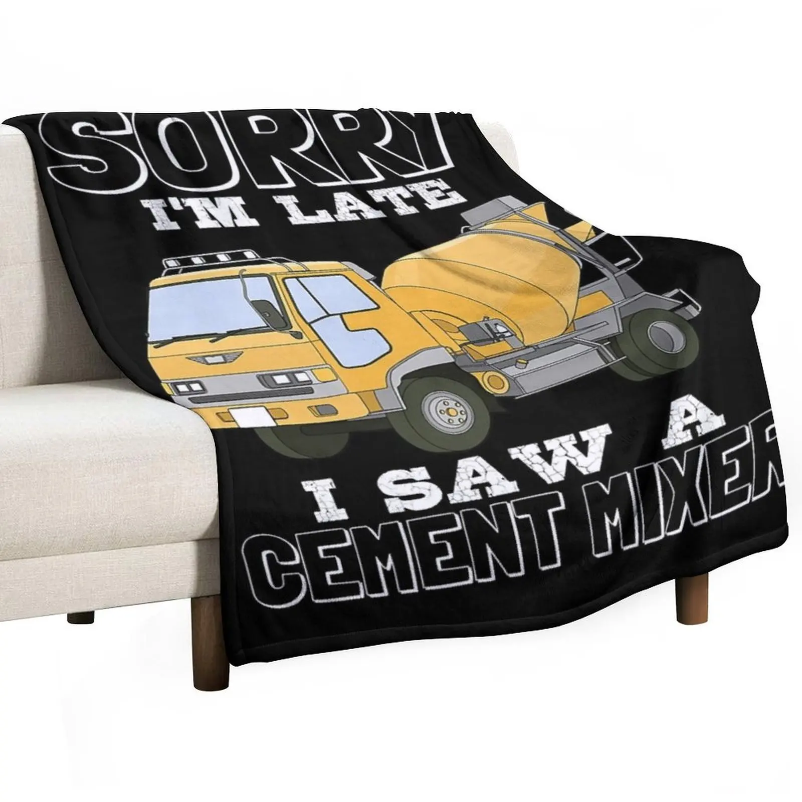 Funny Concrete Mixer Truck Cement Construction Workers Gifts Premium T-Shirt Throw Blanket Shaggy Designers Custom Blankets