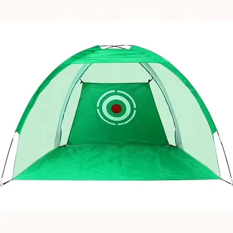 Portable 2M Nylon Batting Nets Tent Foldable Golf Accessories & Outdoor Sports Training Cages Practice Swing Trainer Use