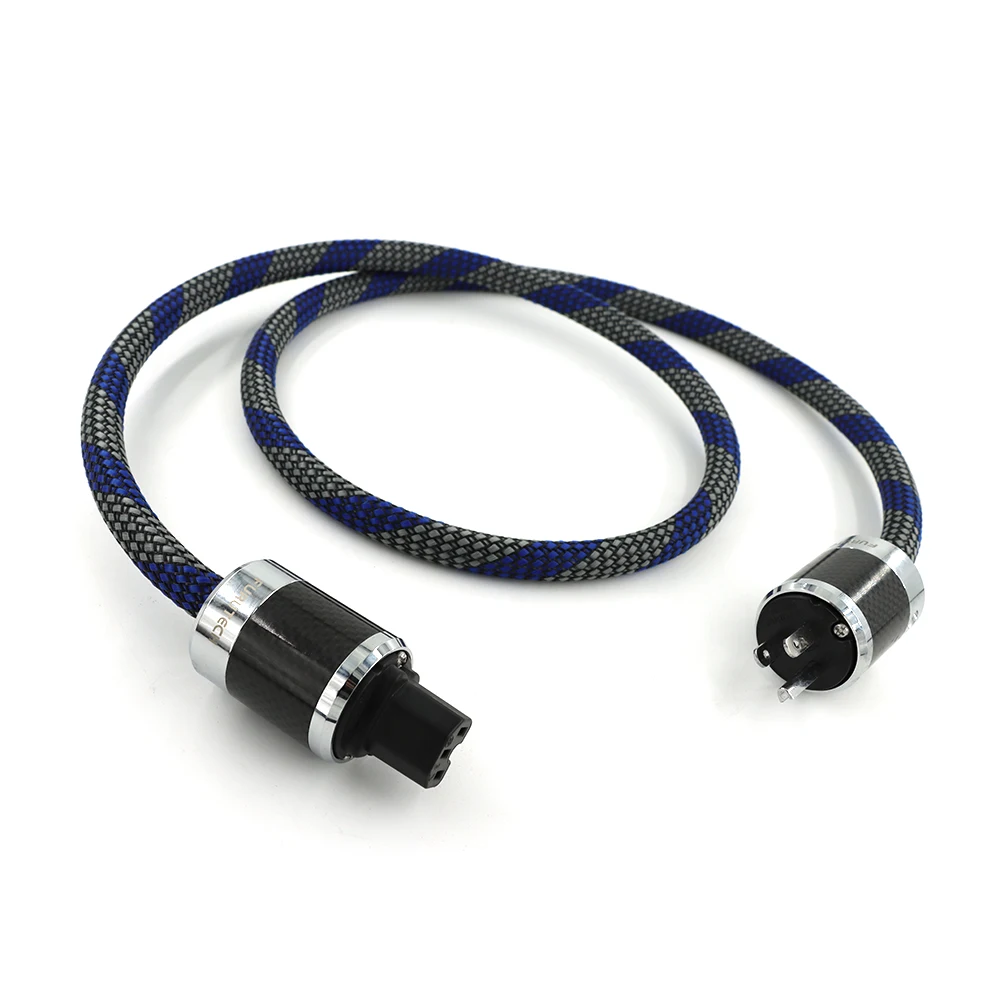 HI-End Pure Copper US/EU Shuko AC Power Cord Cable HIFI Mains Power Cable With  fiber Rhodium Plated Connector