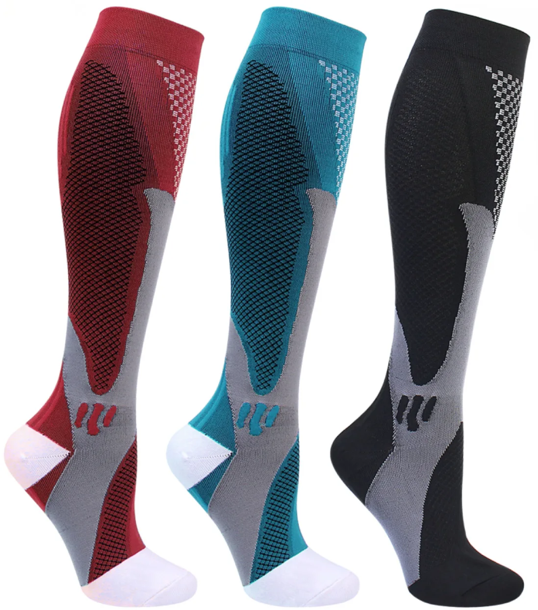 

3Pairs Men Women Compression Sport Socks Medical Nursing Stockings Prevent Varicose Veins Sock Pregnancy Nursing Athletic Soccer