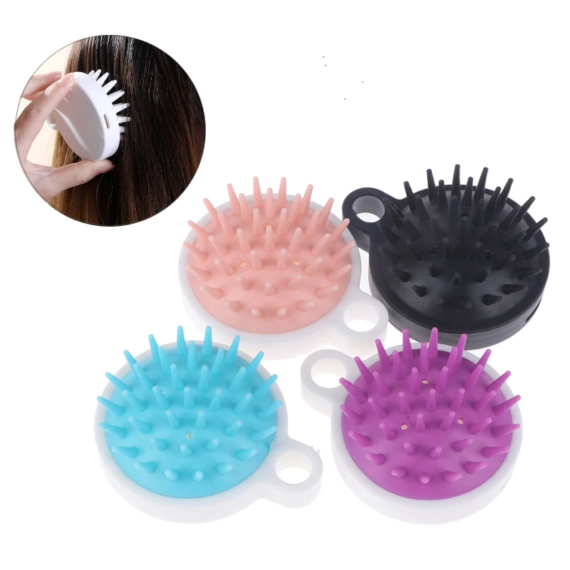 

1PC Wet And Dry Scalp Massage Brush Head Cleaning Adult Soft Household Bath Silicone Shampoo Brush Massage Comb