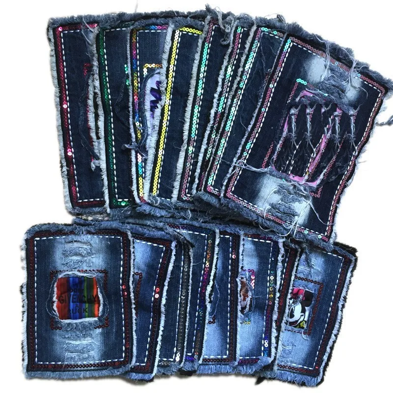 New Fine Jeans Embroidered Patches for Clothing Sew on Appliques Hip Hop Lipstickers Beauty Girl Stickers Diy Clothes Accessory