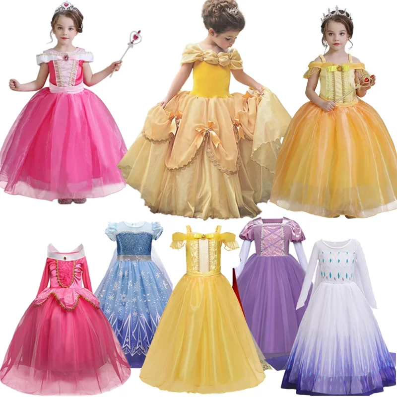 Phantasie Mädchen Halloween Kostüm 4-10t Kinder Cosplay Prinzessin Kleid Kinder Weihnachten Karneval Disqraz lange Abend Robe Party Stoff