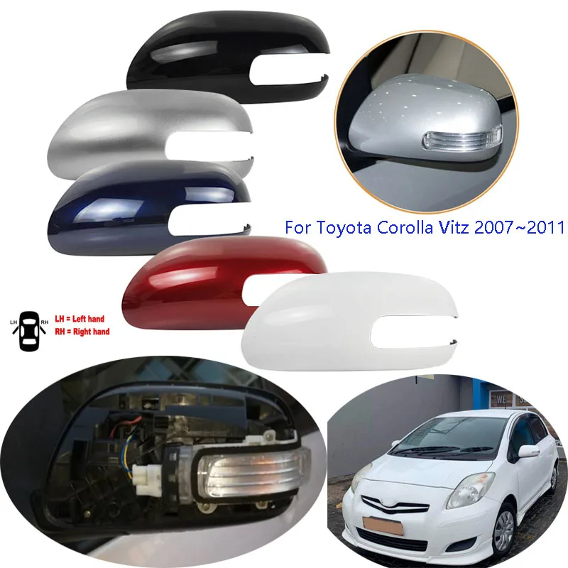 Car Accessories For Toyota Corolla Vitz 2007~2011 Rearview Mirror Housing Reversing Mirror Cover Mirror Cover