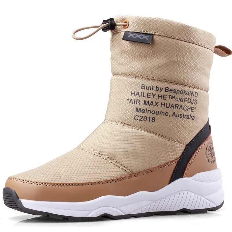 

Модные брендовые ботильоны с принтом для шитья, женские зимние теплые нескользящие зимние ботинки, удобные легкие водонепроницаемые ботинки до середины икры