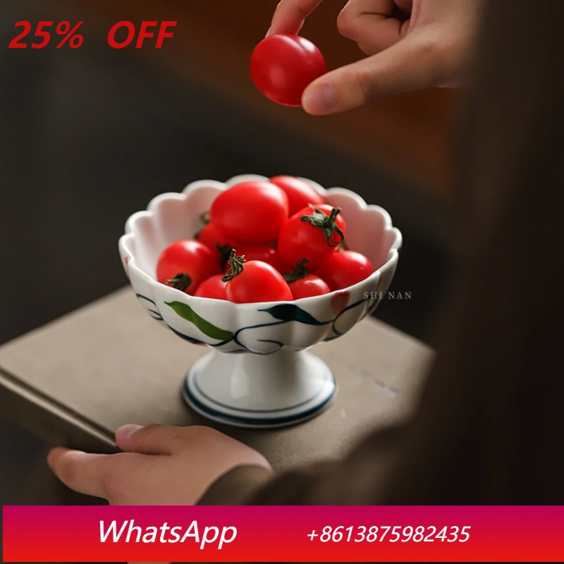 

LTT home living room tall fruit plate high-value tea table snack plate beauty salon snack plate