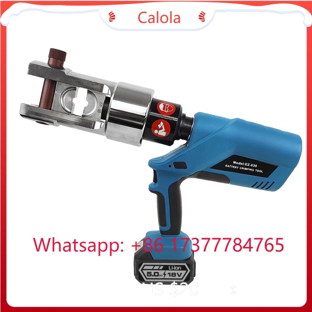 18-Ton EZ-630 Battery-Powered Crimping Tool for Professional Use