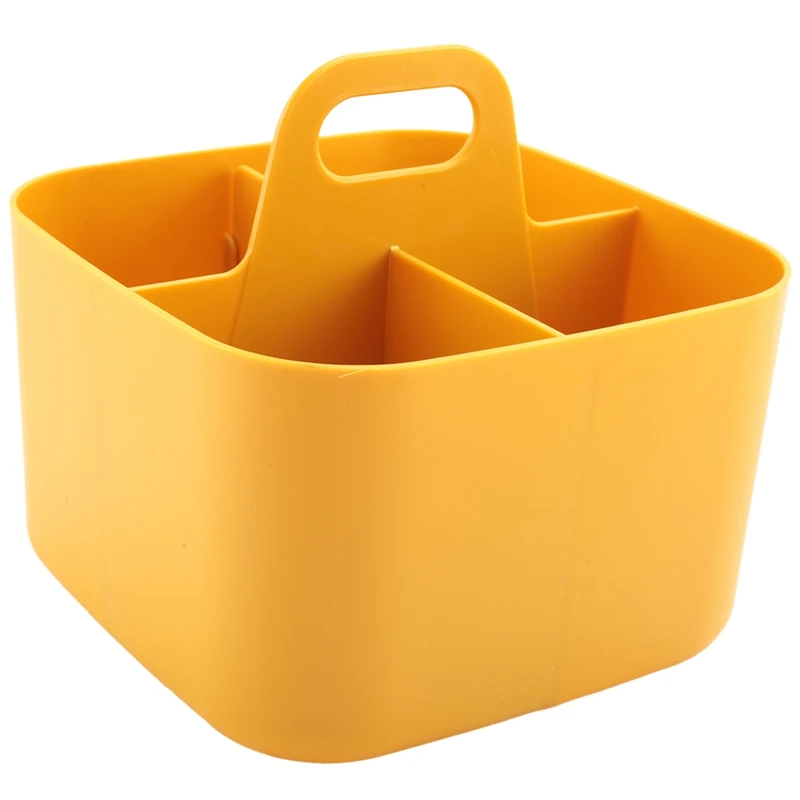 Caddys-organizador de 2 piezas, caja de plástico apilable con asa, escritorio, organizador de arte y almacenamiento de maquillaje