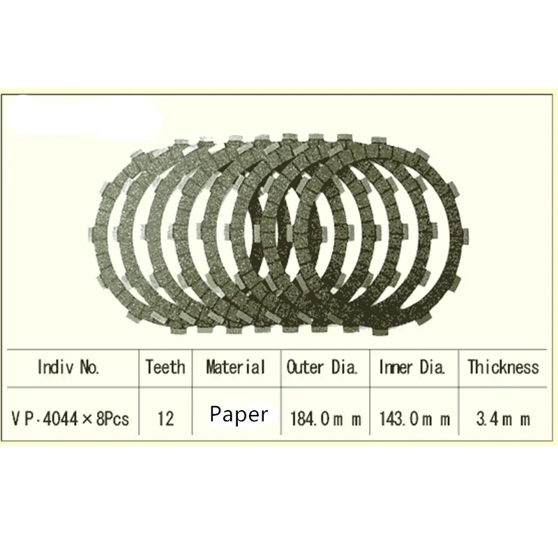 8 قطعة دراجة نارية قابض احتكاكي لوحات القرص ل كاواساكي VN1600 فولكان 1600 الكلاسيكية 03-08 يعني خط 04-08 Nomad 05-08 #6