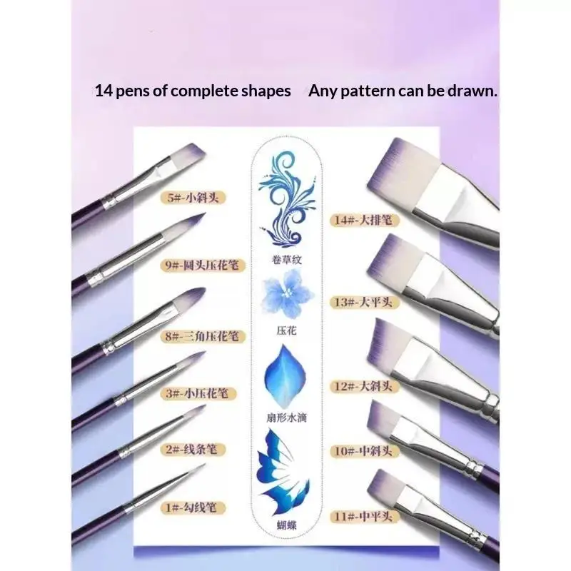 Professional Multi Size Nylon Painting Brush Set for Facial Body Art Makeup Design Gift for Art Lovers