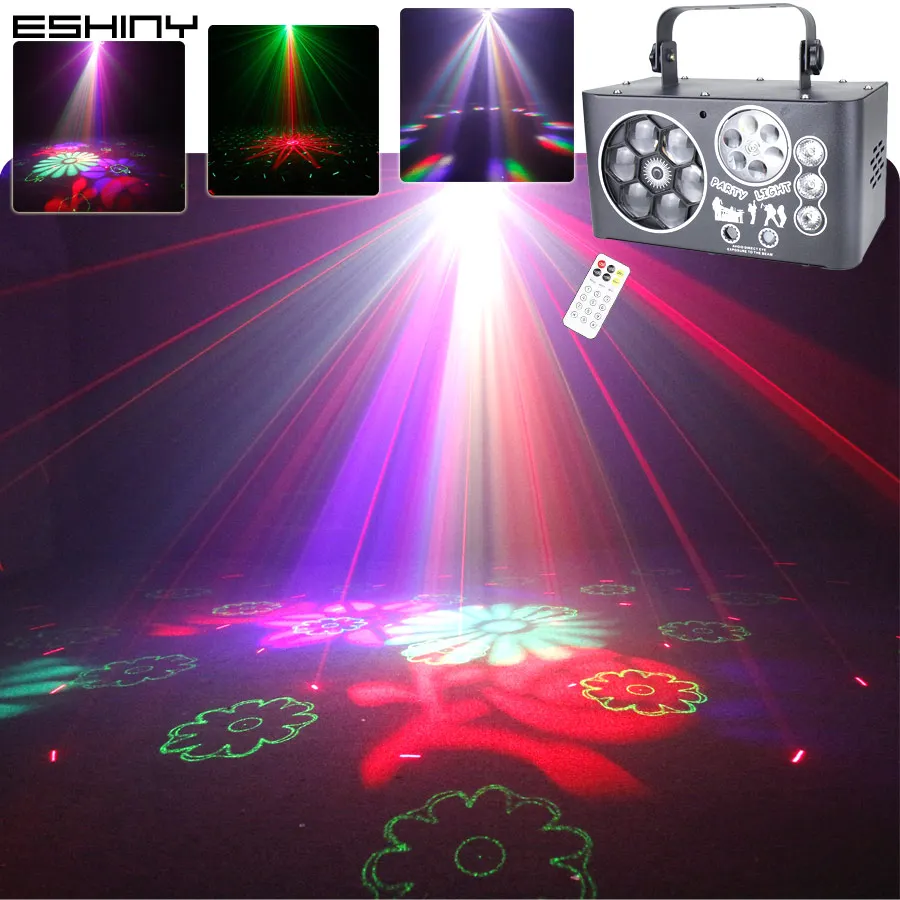 padroes rg projetor laser luz estroboscopica tingimento efeito de iluminacao palco led rgb dj disco dmx party lampada dance 17 eyes 4in g24n7 01