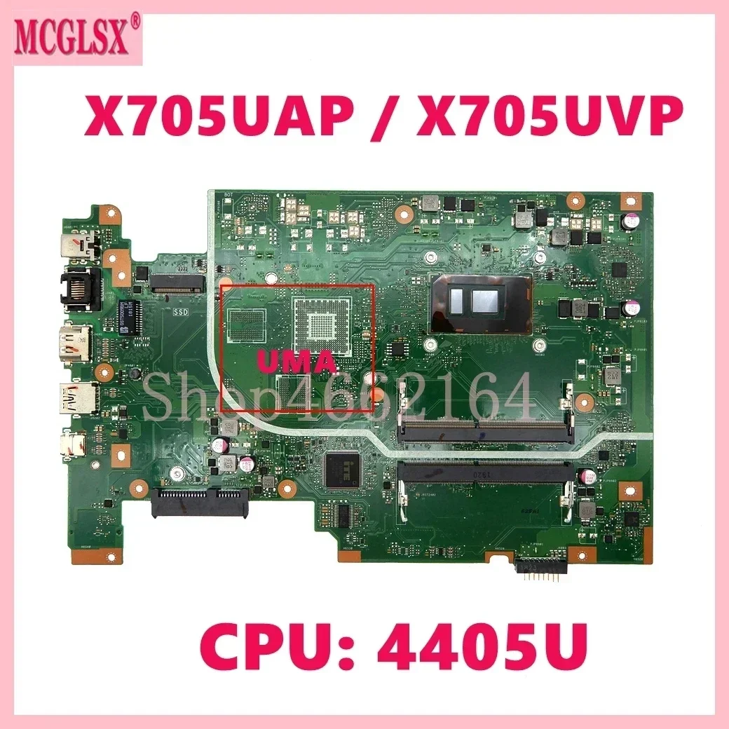 

X705UAP With 4405U CPU Laptop Motherboard For Asus X705UNR X705UBR X705UN X705UV X705UVP X705UQR X705UQ X705UA X705UAP Mainboard