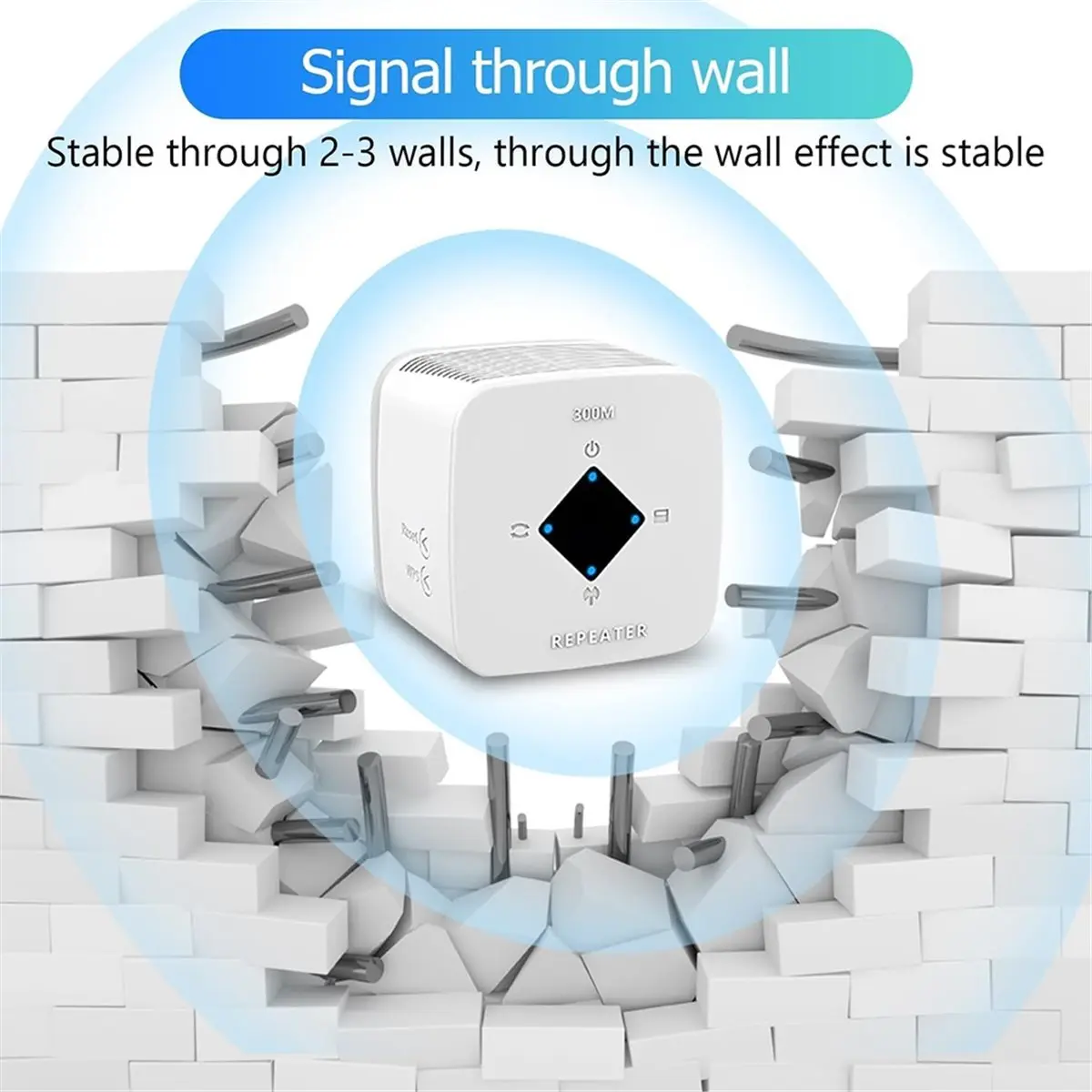 Nices WiFi Extender Signal Booster Wireless Internet Repeater Signal Amplifier Coverage Up to 4500sq.Ft 30 Devices US Plug