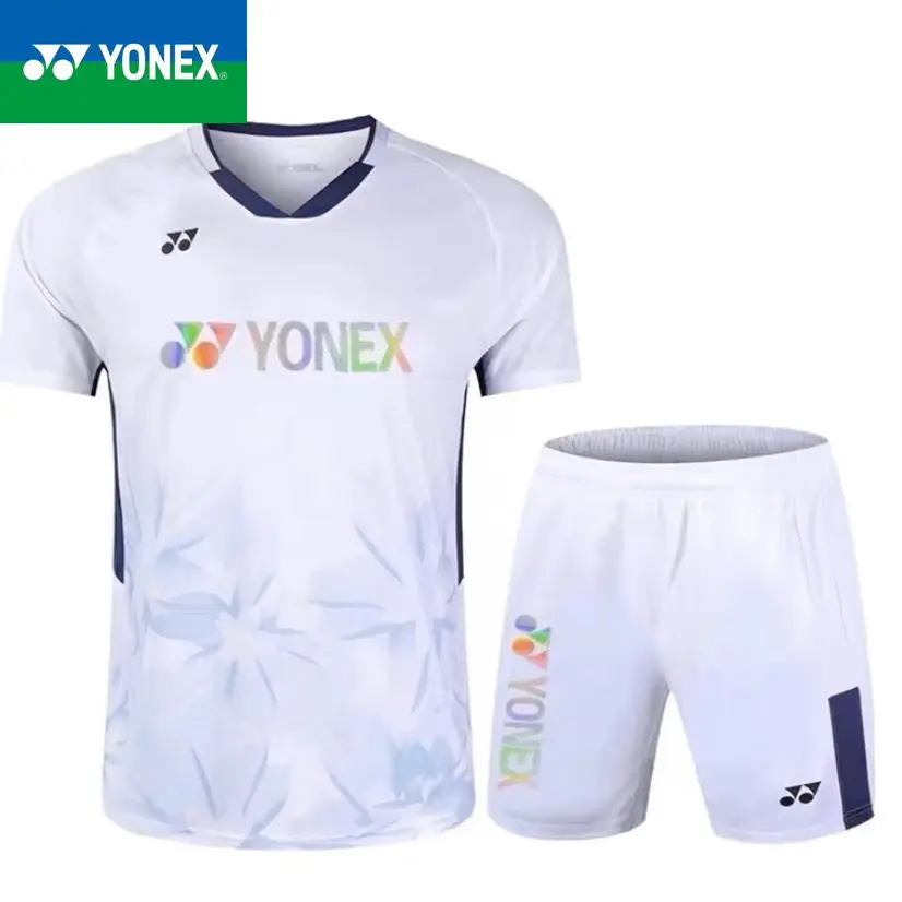 Yonex-ملابس علوية رياضية قصيرة الأكمام سريعة الجفاف ، طقم شورت جيد التهوية ، جديد ، الصيف ، من Yonex