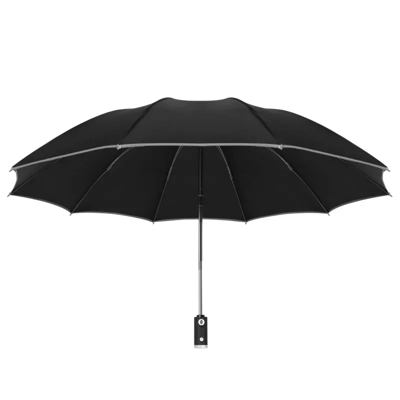 For xiaomi Automatic Umbrella With Flashlight Female Male Luxury Business Windproof Umbrellas Men Rain Women Anti-UV Parasol