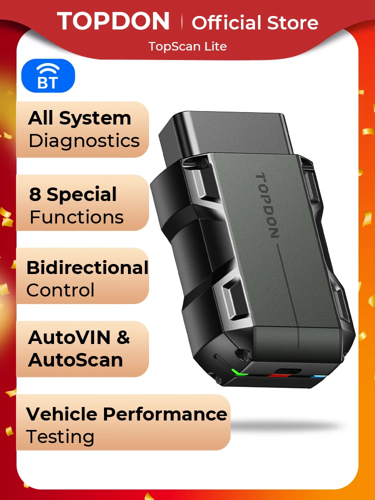 TOPDON TopScan Lite Scanner outil de Diagnostic intelligent Guide de réparation DTC lecteur de code Bluetooth OBD2