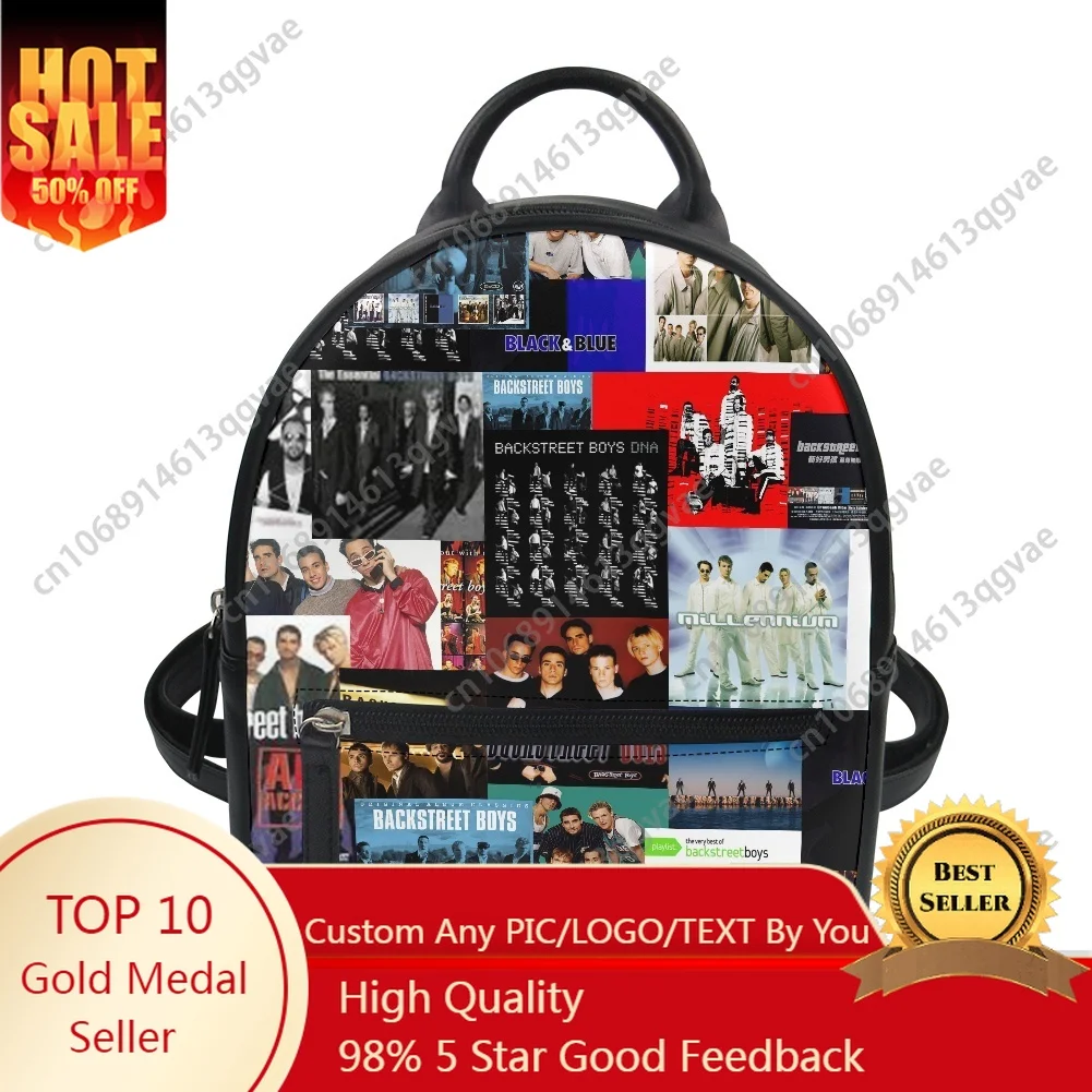 

Hot Band Backstreet Boys BSB Custom Backpack Purse Women Carter Schoolbags Double Shoulder Bag Mini Daypack Leather Travel Bag