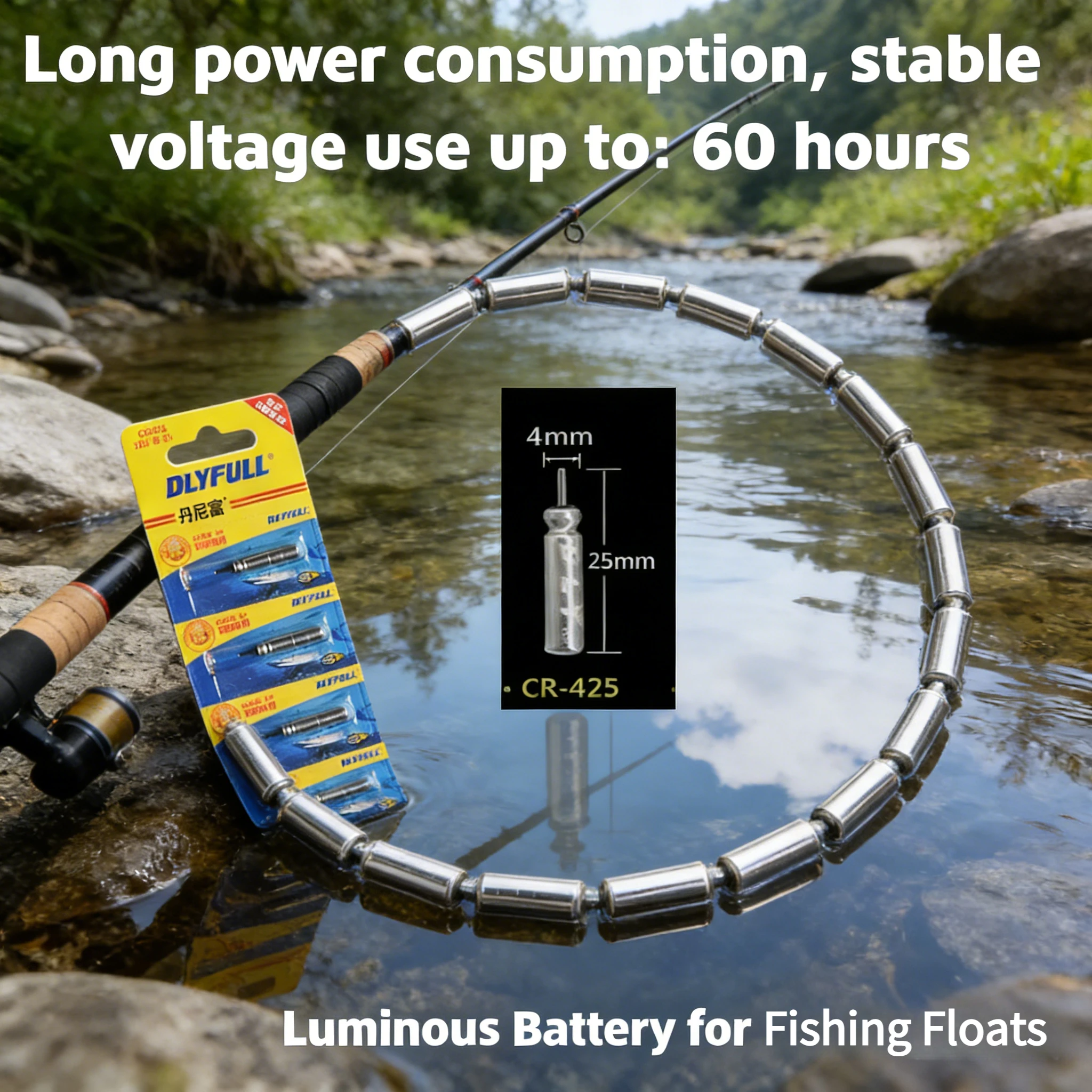 

Fishing Floats Battery Luminous CR425 Battery Essential Night Fishing Gear for Electronic Tackle and Fishing Accessories