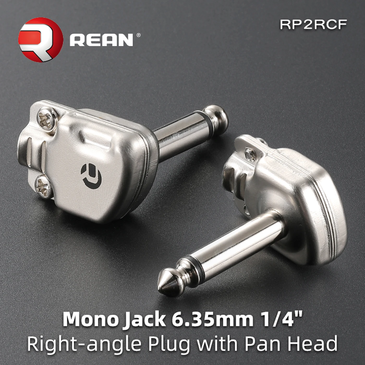 Neutrik's REAN Jack 6,35 mm płaskie złącza kabla do gitary elektrycznej kąt prosty 1/4 "TS wtyczka mono węże przetwornica z gniazdami naleśnikowymi
