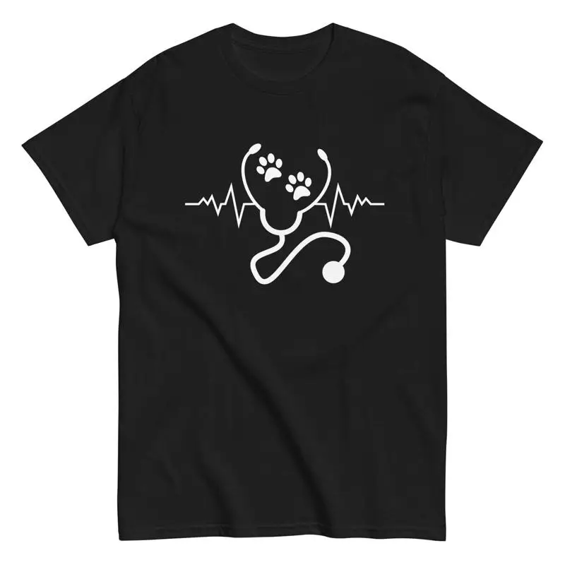 

Хлопковая футболка для ветеринара Heartbeat для ветеринара