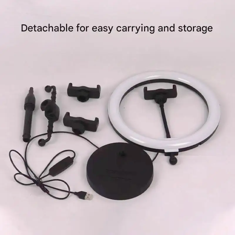 10'' LED Selfie Ring Light Dimmable Photography 26cm Fill Lamp with 55cm Desktop stand & Remote control For Youtube Tiktok Video