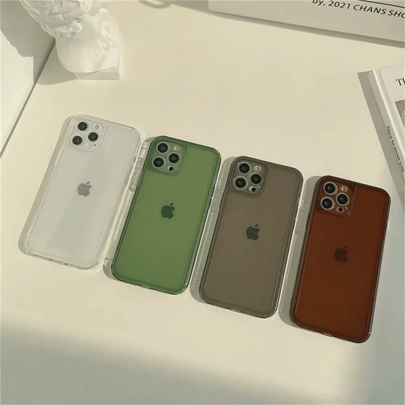 Camera Protection Soft Clear Phone Cases For iPhone 13 Pro Max 12 11 XS Max XR X 7 8 Plus 13Pro 14 Shockproof Transparent Cover