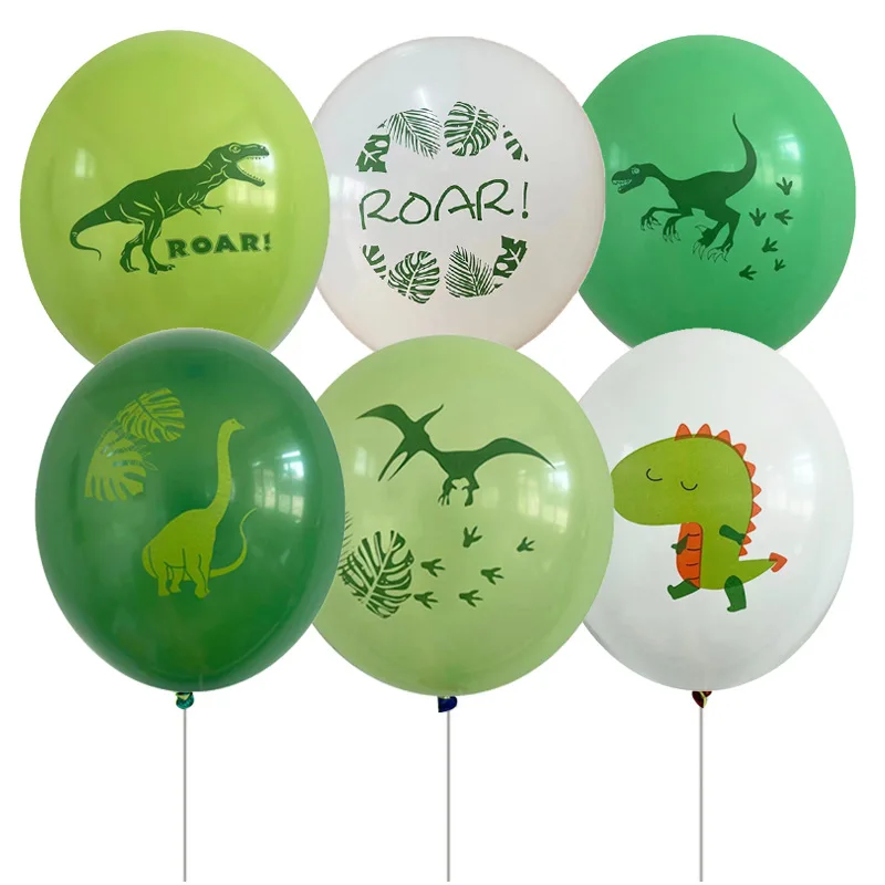 Cartoon Dinosaur Balloon Set, Brachiosaurus, T-Rex, Pterosaur, Roar Balloons, Boy's Birthday Party Decoration