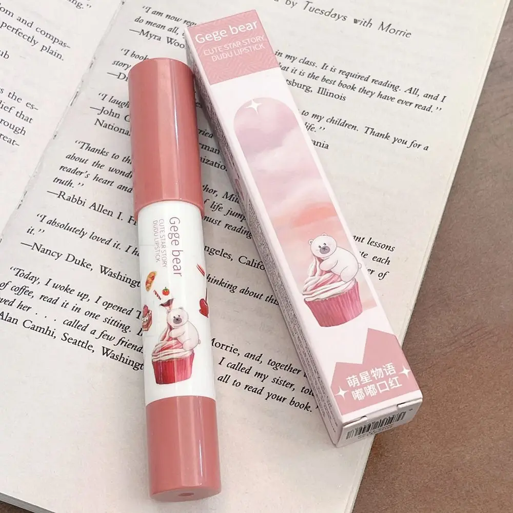 Gelei Beer Spiegel Krijt Lippenstift Hydrateren Water Gloss Lippenstift Make-Up Waterdichte Anti-Stick Cup Schattig Meisje Cosmetische Cadeau Schoonheid