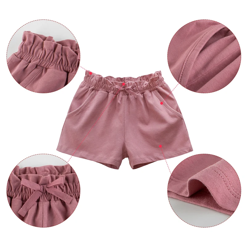 Summer 1-8T Baby Bloomers Candy Solid Color Elastic Girls Cotton Shorts Toddler Kids Baby Girl Shorts Child Girls Clothes Cheap