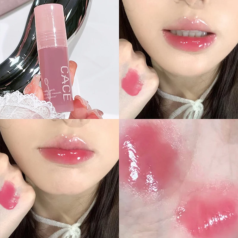 Clear Fruit Juice Lip Gloss Mirror Lip Glaze Moisturizing Makeup Crystal Jelly Liquid Lipstick Lasting Lip Oil Plumper Cosmetics