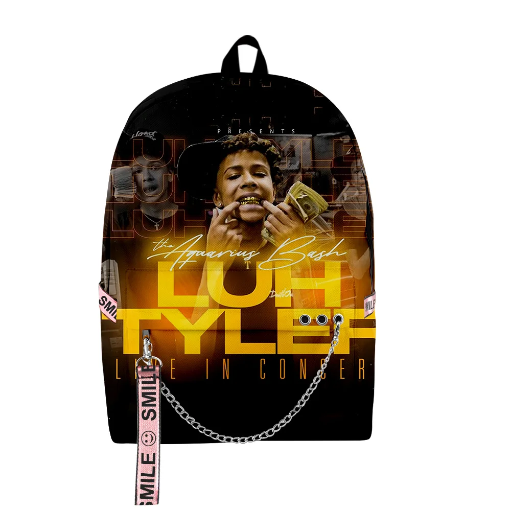 الهيب هوب شعبية مضحك لوه تايلر ثلاثية الأبعاد طباعة طالب الحقائب المدرسية للجنسين أكسفورد مقاوم للماء دفتر متعددة الوظائف حقيبة ظهر للسفر #5