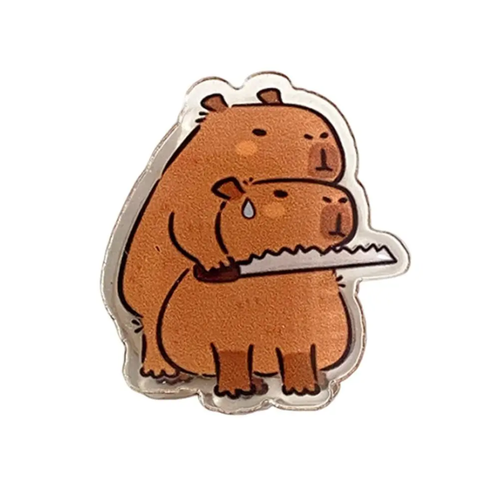Penjepit Catatan Akrilik Capybara Baru Perlengkapan Sekolah Perlengkapan Kantor Folder File Kartun Penyimpanan Lucu Klip PP