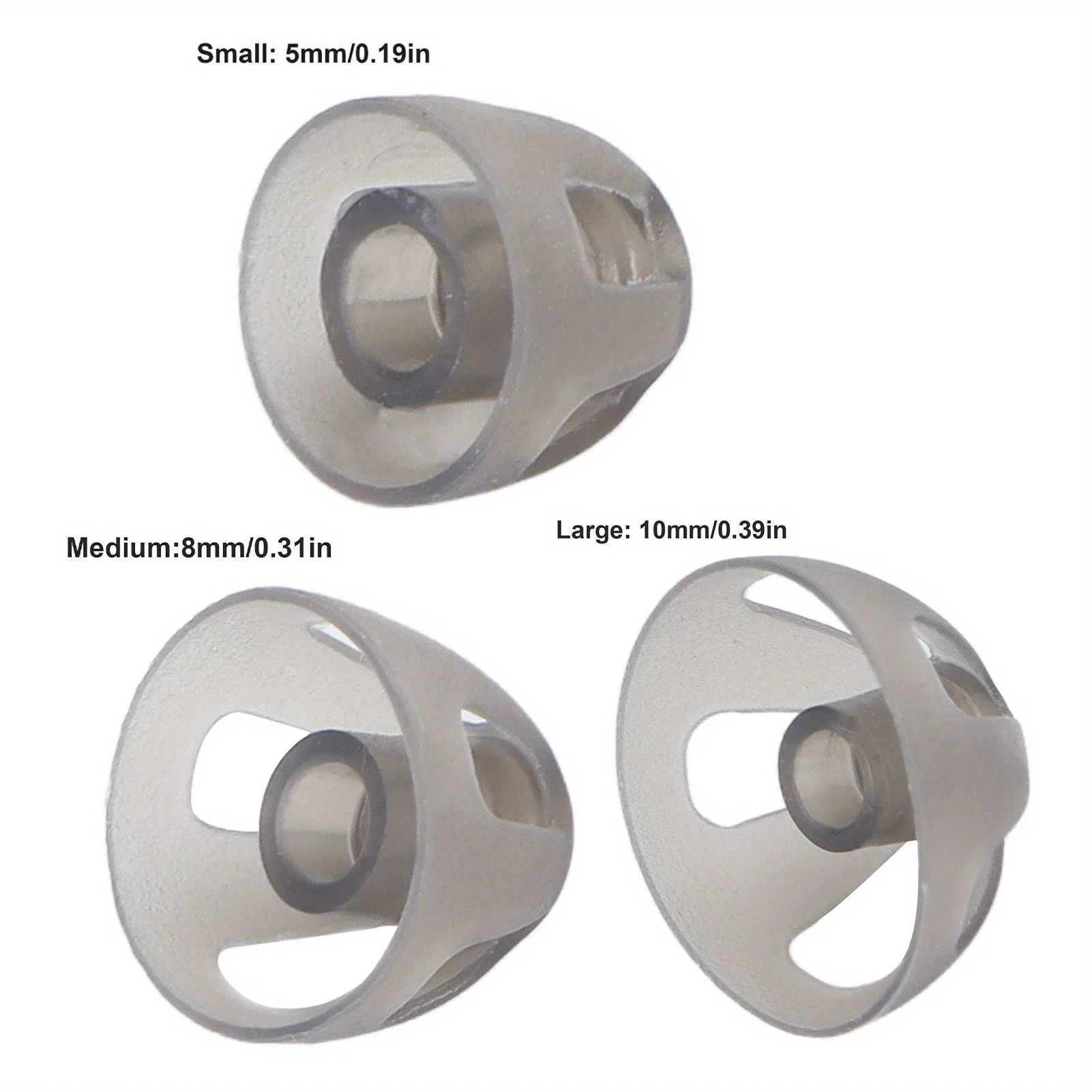 10pcs Hearing Aids Domes Silicone Replaceable Compatibility Deaf Aid Open Domes For The Elderly for Hearing Impairments People