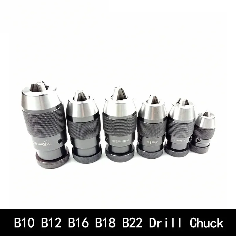 Self-Tightening Drill Chuck B10-B22 0.5-20mm Automatic Locking Industrial Tool