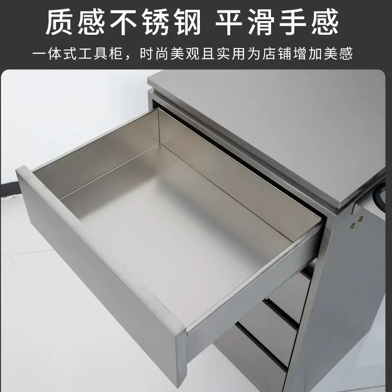 Barber Shop Tool Cabinet Barber Shop Tool Cart Drawer Cabinet Cutting Cabinet Stainless Steel Hair Salon Special Tool Table