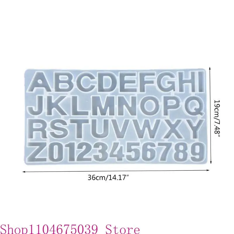 5ASD 1 مجموعة راتنجات الايبوكسي الكريستالية الأبجدية 26 رسائل المعلقات التي تصب سيليكون قالب مصنوع يدويًا يدويًا مجوهرات حلق