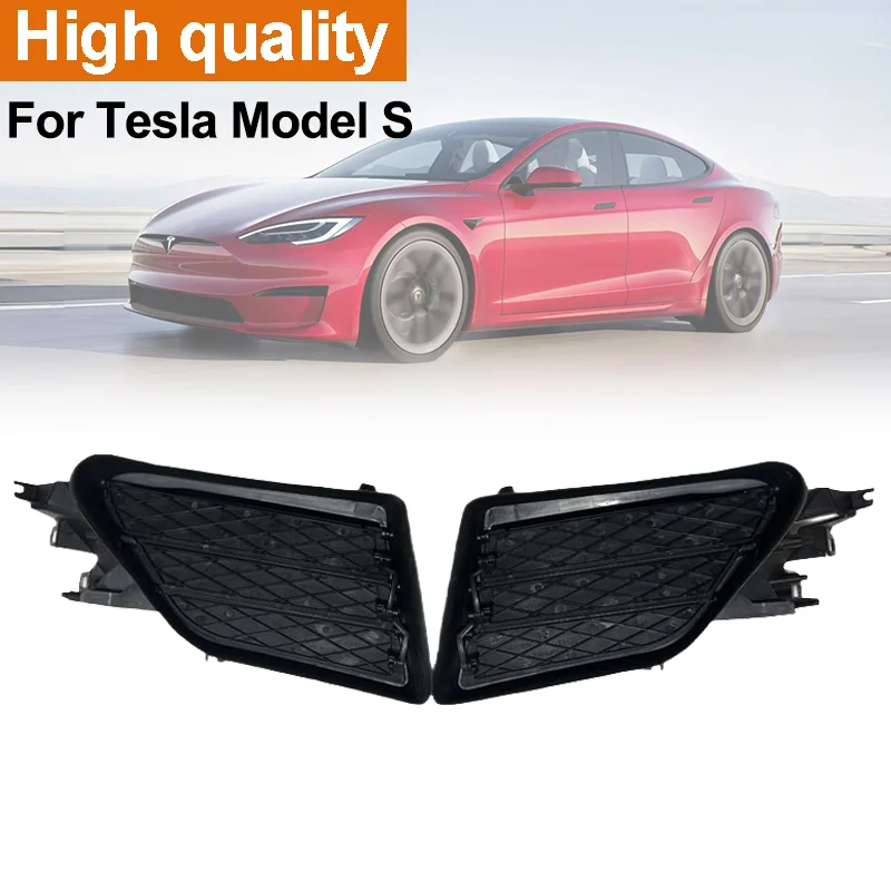 

Car Accessoires For Tesla Model S 2016-2020 Car Bumper Active Shutter Grille Front Fog Lamp Case Frame 1057851-00-J 1058007-00-J
