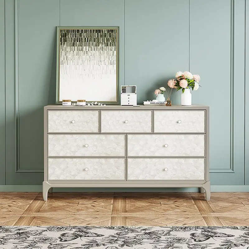 American light luxury shell dining side cabinet modern simple living room seven chestcabinet entrance bedroom storagecabinet