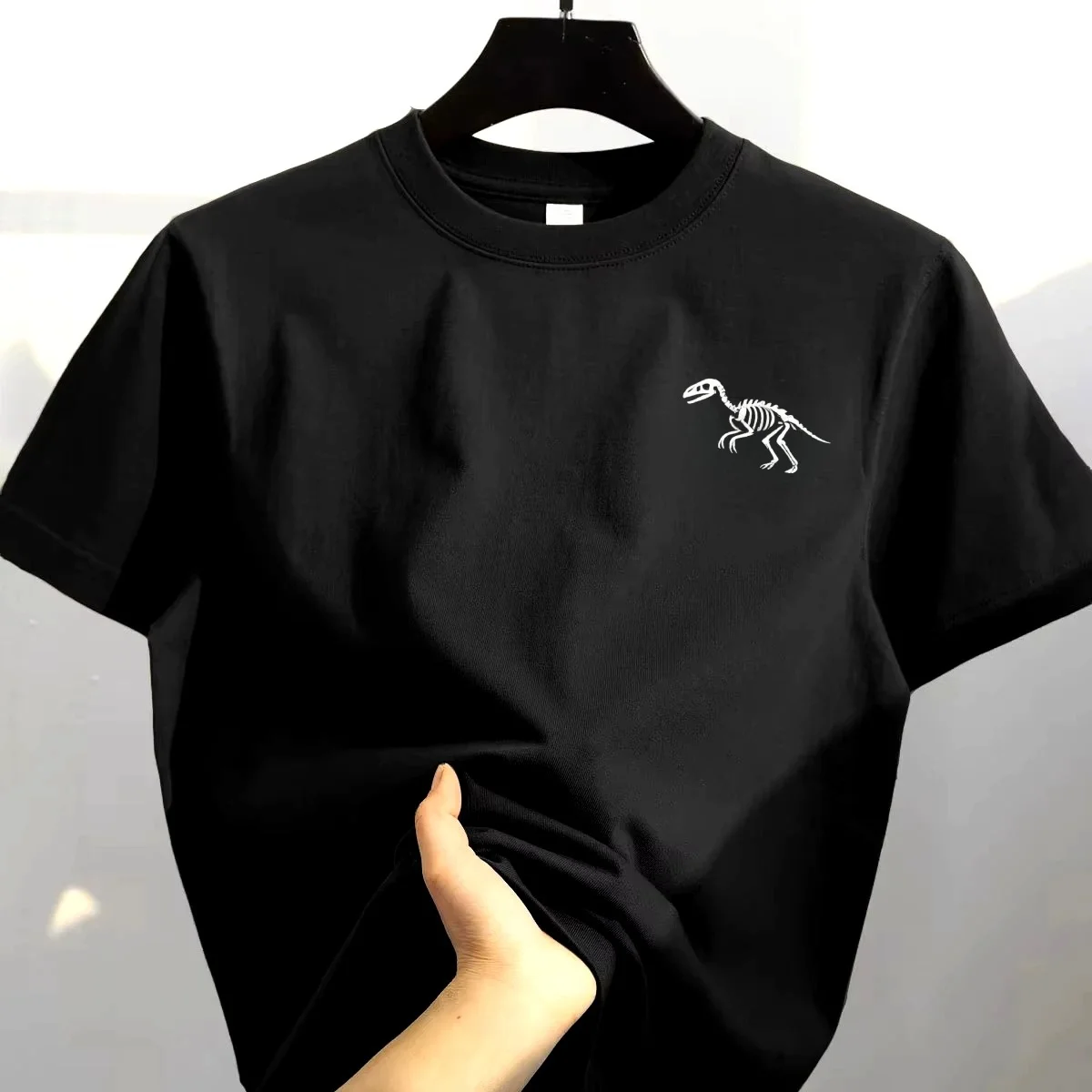Herren Bedrucktes T-Shirt Atmungsaktiv Feuchtigkeitsableitend Kurzarm-Shirt Schnelltrocknend Stylisch Minimalistisch Raptor-Grafik Lässiges Sport-Oberteil