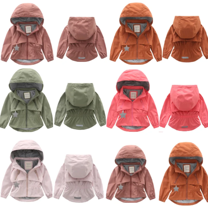 Kids Jacket 2026 Winter New Fashion Boys and Girls Windproof Waterproof Hooded Coat Cotton Fleece Warm Children's Windbreaker
