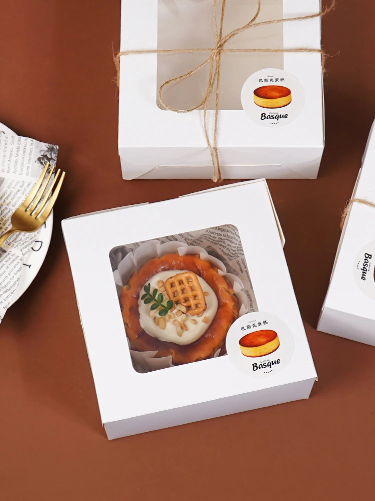 Caja para Pastel de Queso de 6 Puadas, Herrentas de Cocina para Hornear, Caja de Embalaje para Pasteles, Uso Fliar, C...