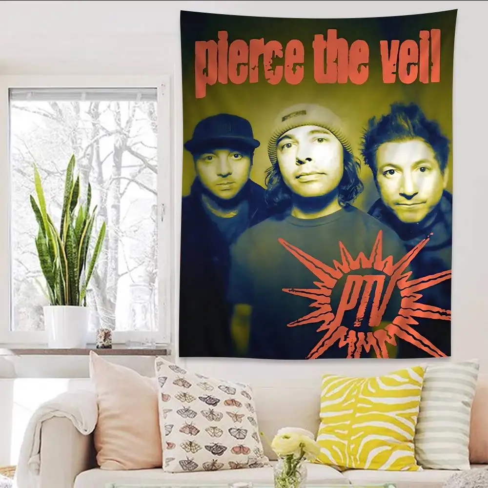 Band Pierce The Veil Band Cartoon Wandteppich Kunst Science-Fiction Zimmer Heimdekoration Wandbehang – Detail 7