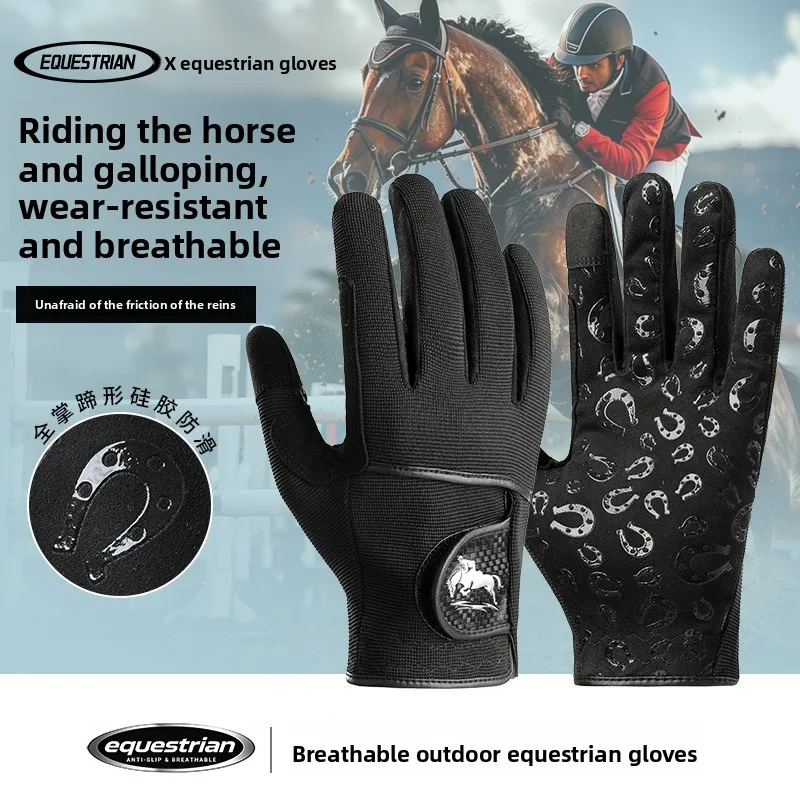 Professional Horse Riding Gloves Equestrian Horseback Riding Gloves Secure Grip in All Weather Conditions For Men Women