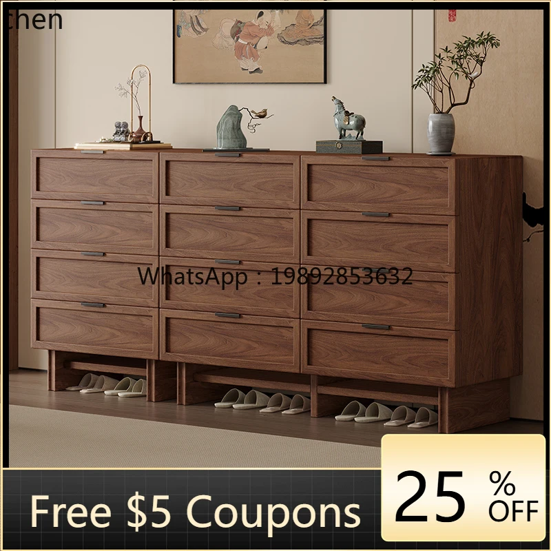 

solid wood chest cabinet storage living room household four buckets six chest chest drawer furniture