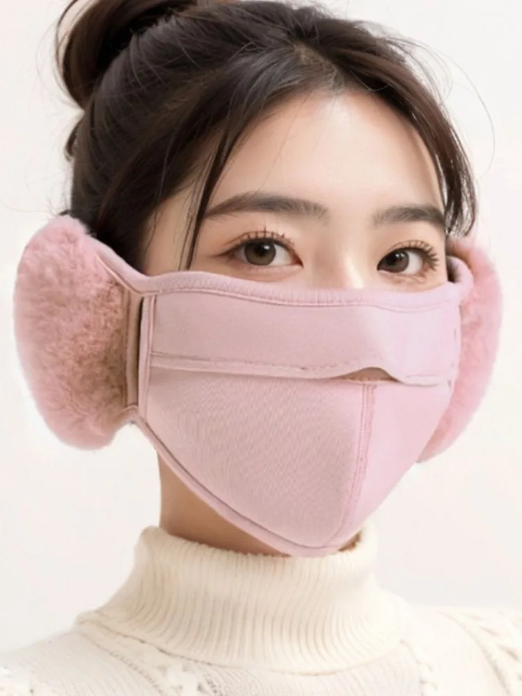 AliExpress NONE Winter Warm Thermal Earmuffs Mask Simple Windproof Dustproof Earflap Wrap Mask Ear Warmer Earflap Fleece Cycling Mask
